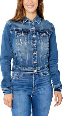 NEW JUDY BLUE girls' broadway denim jacket in blue